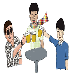 [LINEスタンプ] Hang over with friend