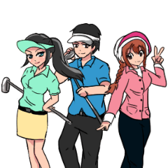 [LINEスタンプ] Golfer : English.Version