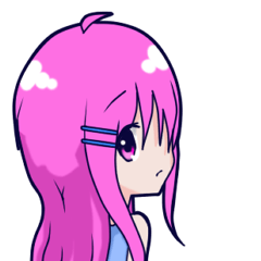 [LINEスタンプ] The purple hair girl's one day 5(Final)