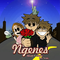 [LINEスタンプ] Ngenes : Absurd ＆ Unlucky Love