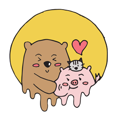 [LINEスタンプ] Mr.Mee Ms.Moo