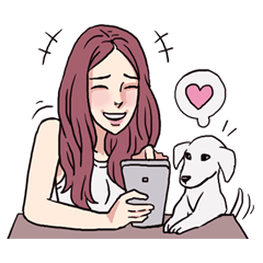 [LINEスタンプ] AsB - 146 Doggy Love you