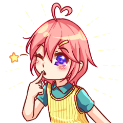 [LINEスタンプ] Kyura Pink Haired Boy