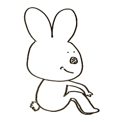 [LINEスタンプ] やたら目の近いうさぎ第二弾