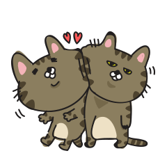 [LINEスタンプ] I have two cats