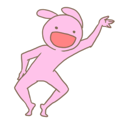 [LINEスタンプ] 元気なうさぎさん