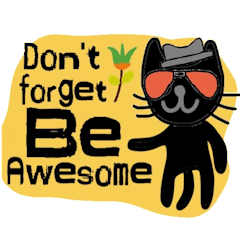 [LINEスタンプ] Black cat in June (Eng)