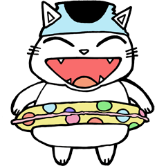 [LINEスタンプ] 高血圧ねこ おむすび