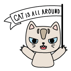 [LINEスタンプ] Cat is all around