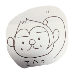 [LINEスタンプ] もみあげ栗サル