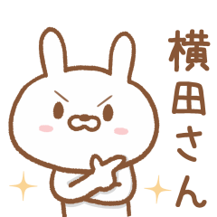 [LINEスタンプ] 横田(よこた)さんが使うウサギ