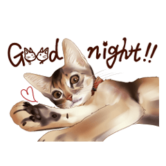 [LINEスタンプ] 猫すたんぷアビシニアン