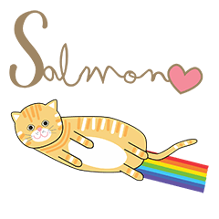 [LINEスタンプ] salmonthecowardlycat