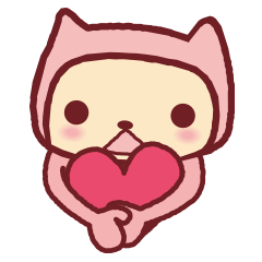 [LINEスタンプ] ほっかむり猫 