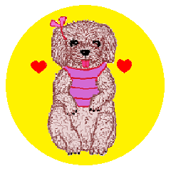 [LINEスタンプ] トイプードルによる24の会話