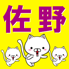 [LINEスタンプ] 超★佐野(さの・サノ)なネコの画像（メイン）