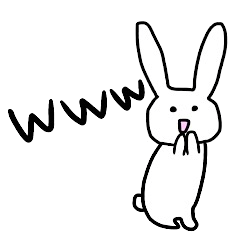 [LINEスタンプ] たまに煽るうさぎ