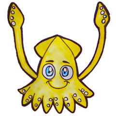 [LINEスタンプ] イカの「カトル君」