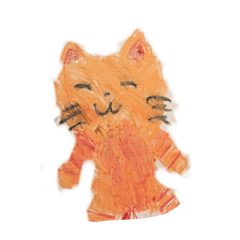[LINEスタンプ] こどもらくがきネコ