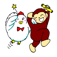 [LINEスタンプ] ごんた＆たくぼん