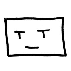 [LINEスタンプ] 四角い顔たち