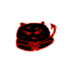 [LINEスタンプ] Cute black devil