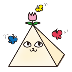 [LINEスタンプ] さんかくねこ