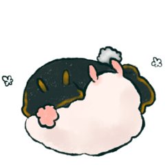 [LINEスタンプ] 黒ウミウシ