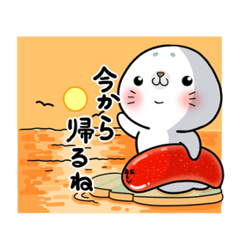 [LINEスタンプ] 明太子あざらし②【家族やカップル編】