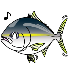 [LINEスタンプ] Yellowtail fishing stickerの画像（メイン）