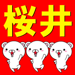 [LINEスタンプ] 超★桜井(さくらい・サクライ)なクマの画像（メイン）