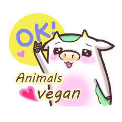 [LINEスタンプ] Animals Love Veganの画像（メイン）