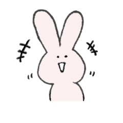 [LINEスタンプ] ただのうさぎさんです...。
