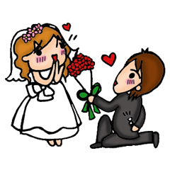 [LINEスタンプ] Sassy Bridal Girl