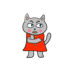 [LINEスタンプ] Days of the gray-colored cat