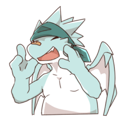 [LINEスタンプ] ドラゴンのアシルくんスタンプ