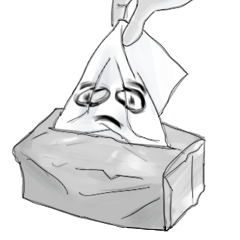 [LINEスタンプ] 退廃のティッシュ君