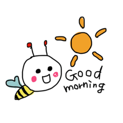 [LINEスタンプ] みつばちさんからこんちは！