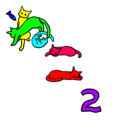 [LINEスタンプ] 猫で描いた文字2の画像（メイン）