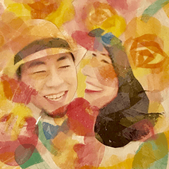 [LINEスタンプ] KEN ＆ YOSHIMI Wedding Sticker