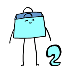 [LINEスタンプ] 青い紙袋さん2