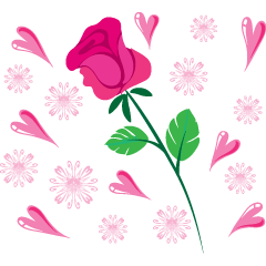 [LINEスタンプ] Send you a flower every day