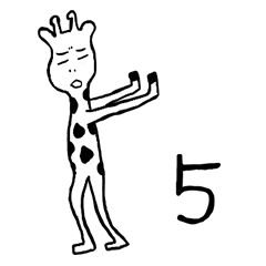 [LINEスタンプ] white giraffe 5