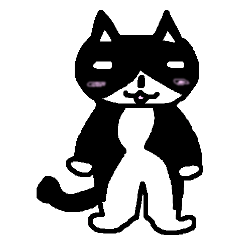 [LINEスタンプ] パンダな色のニュートラルな猫 Rev.2の画像（メイン）