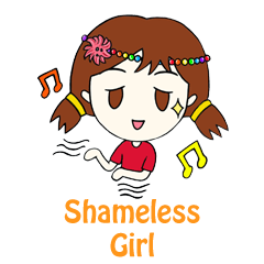 [LINEスタンプ] Shameless Girl Stickersの画像（メイン）
