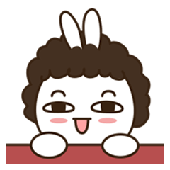 [LINEスタンプ] perm rabbit