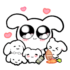 [LINEスタンプ] 媚びたウサギ
