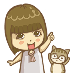 [LINEスタンプ] forest girl-Lovely natural stay