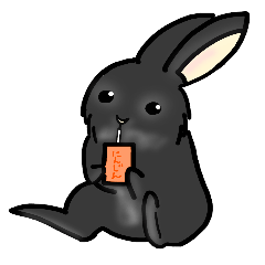 [LINEスタンプ] モナカです 2 （黒ウサギ～悪さ多め～）
