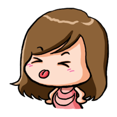 [LINEスタンプ] Adorable Girl - Coming ！